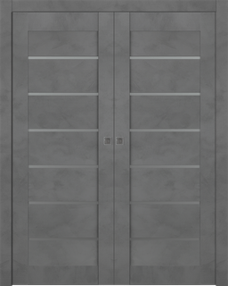 AVON 07-02 VETRO DARK URBAN DOUBLE POCKET BELLDINNI MODERN INTERIOR DOOR - 1