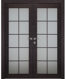 AVANTI 10 LITE VETRO BLACK APRICOT DOUBLE BELLDINNI MODERN INTERIOR DOOR - 7