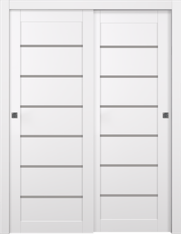 ALBA SNOW WHITE BYPASS BELLDINNI MODERN INTERIOR DOOR - 1