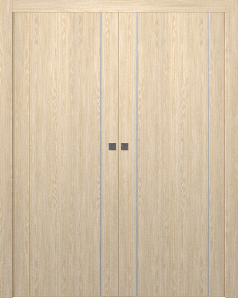 OPTIMA 2U LOIRE ASH DOUBLE POCKET DOORS BELLDINNI MODERN INTERIOR DOOR - 1