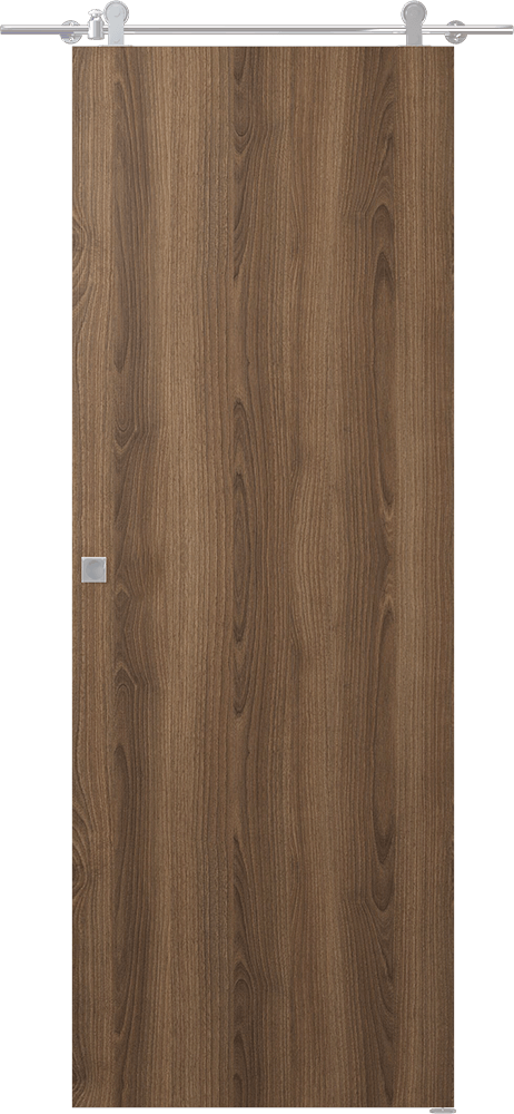 OPTIMA PECAN NUTWOOD BARN DOORS BELLDINNI MODERN INTERIOR DOOR - 1