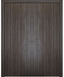 PALLADIO GRAY OAK DOUBLE POCKET DOORS BELLDINNI MODERN INTERIOR DOOR - 1
