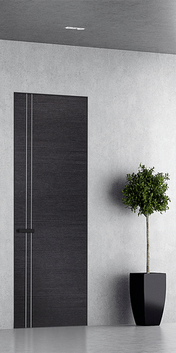 AVANTI 2V BLACK APRICOT INVISIBLE METAL FRAME BELLDINNI MODERN INTERIOR DOOR - 1