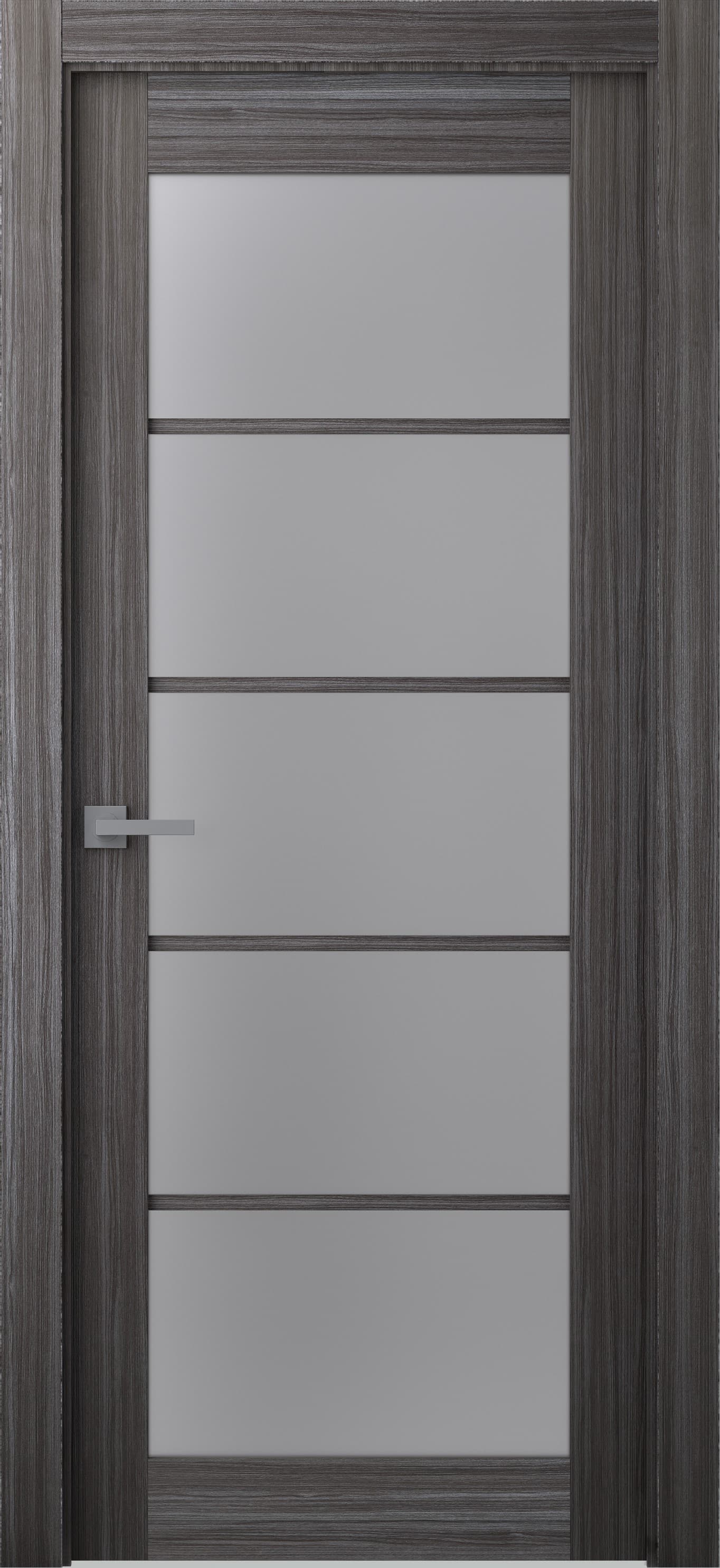 PALLADIO 5 LITE VETRO GRAY OAK SWING BELLDINNI MODERN INTERIOR DOOR
