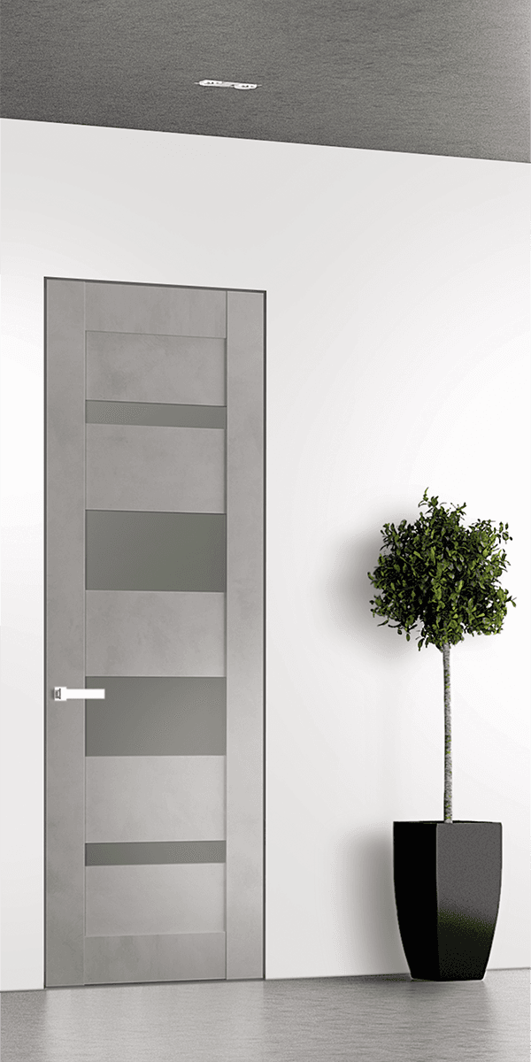 AVON 07-01 VETRO LIGHT URBAN INVISIBLE METAL FRAME BELLDINNI MODERN INTERIOR DOOR