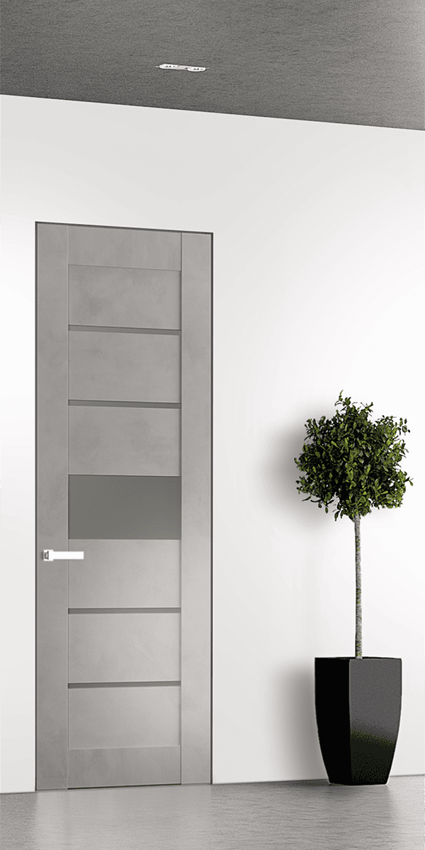 AVON 07-06 VETRO LIGHT URBAN INVISIBLE METAL FRAME BELLDINNI MODERN INTERIOR DOOR