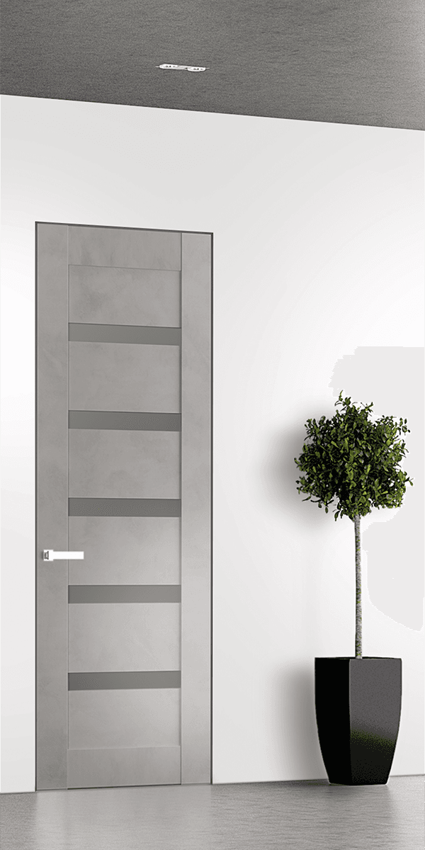 AVON 07-04 VETRO LIGHT URBAN INVISIBLE METAL FRAME BELLDINNI MODERN INTERIOR DOOR